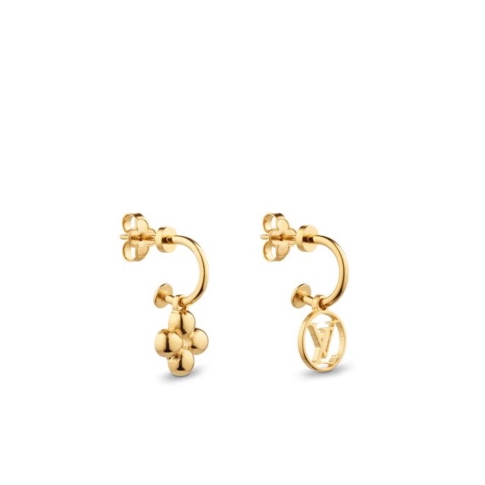 Blooming Louis Vuitton Gold Earrings